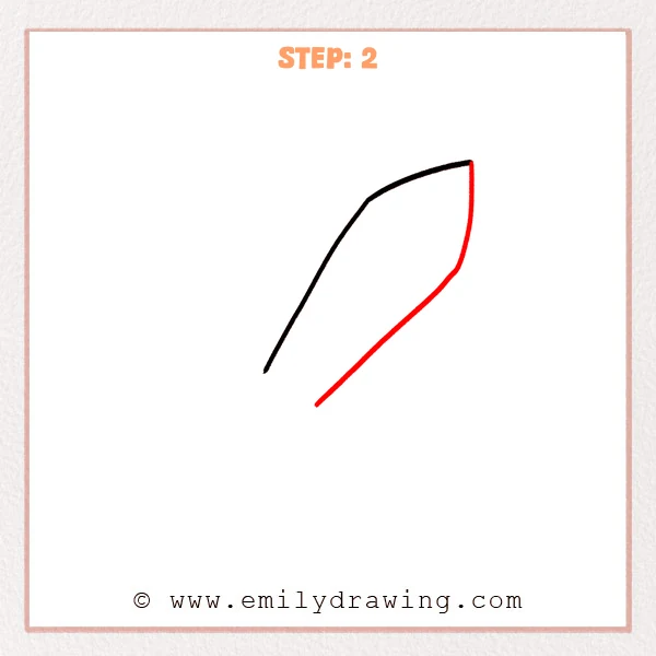 how to draw a sword - Step 2