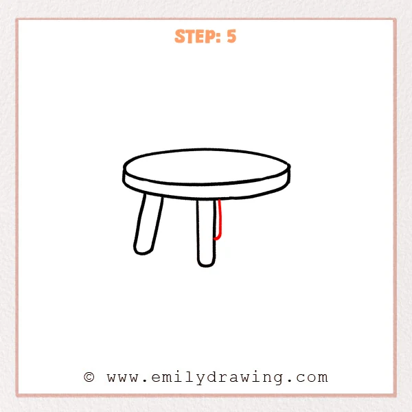 how to draw a table - Step 5