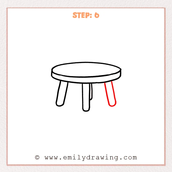 how to draw a table - Step 6