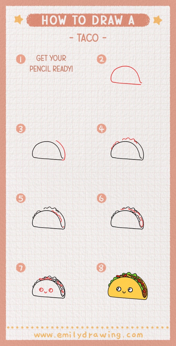 how to draw a taco pinterest pin
