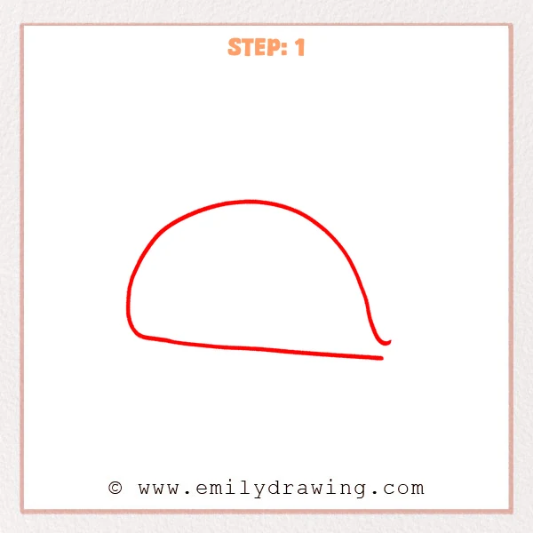 how to draw a taco - Step 1