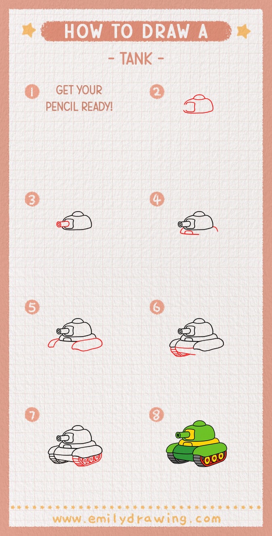 how to draw a tank pinterest pin