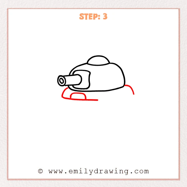 how to draw a tank - Step 3