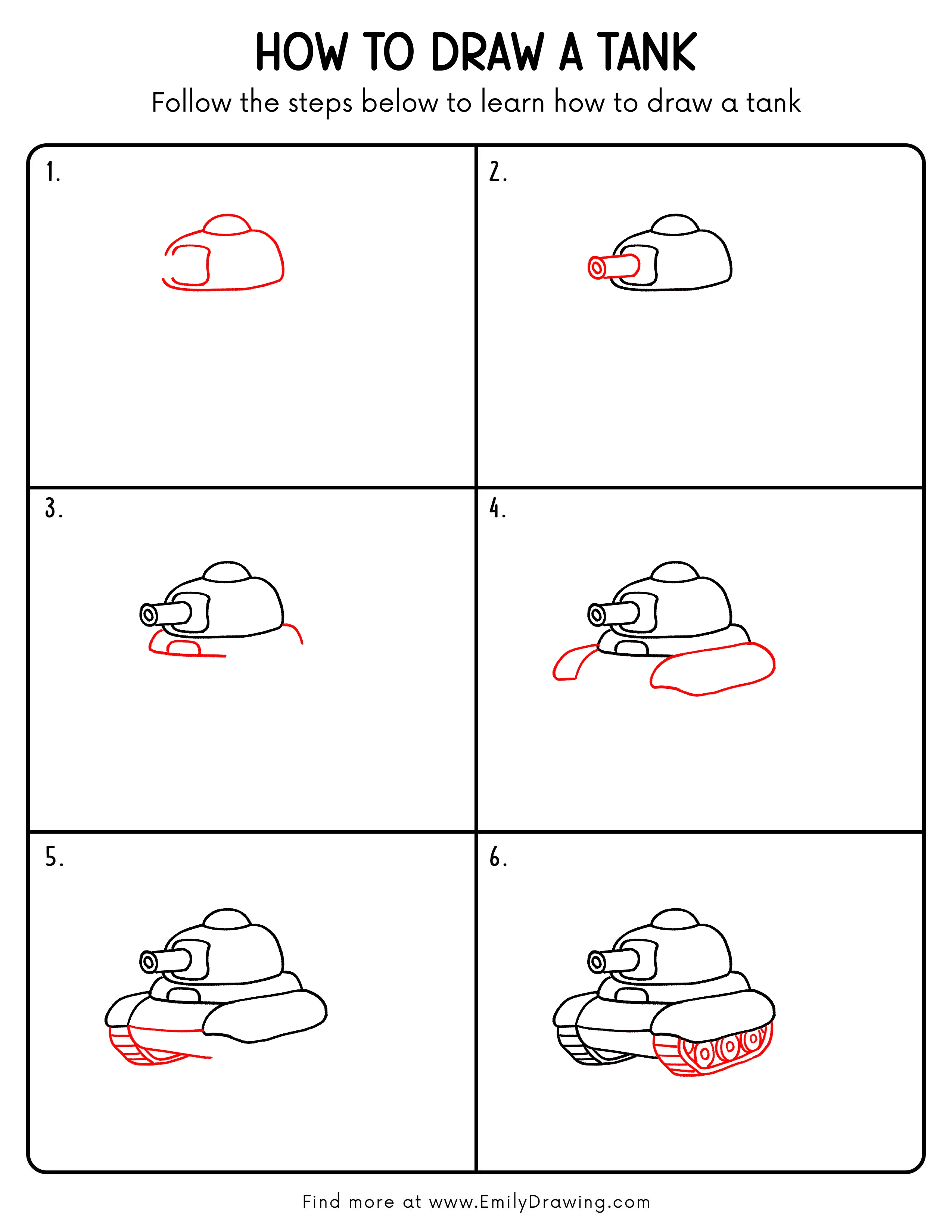 Printable Tank Drawing Guide