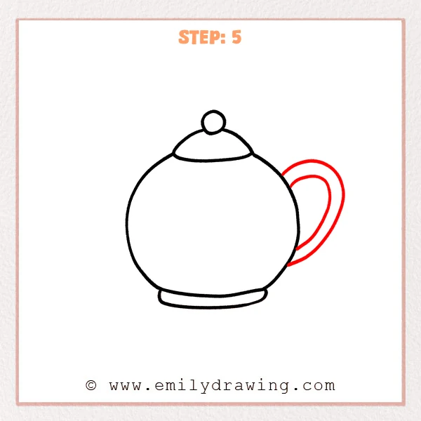 how to draw a teapot - Step 5