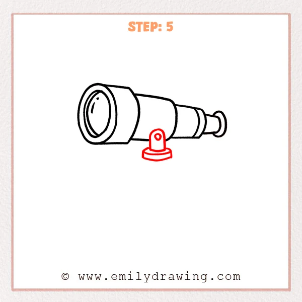 how to draw a telescope - Step 5