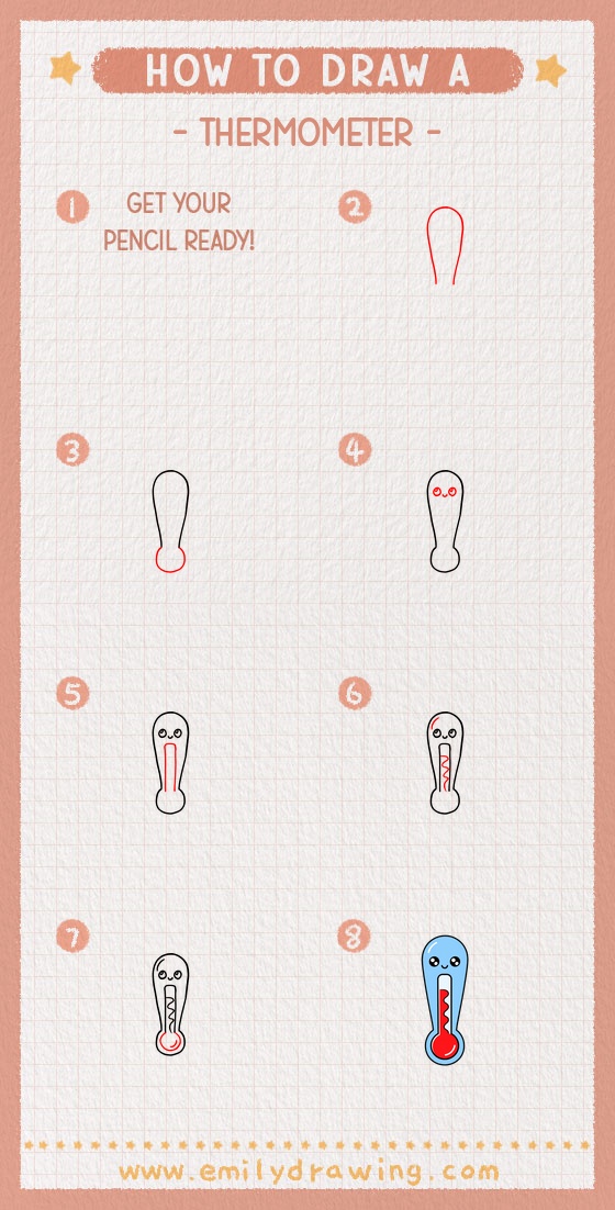 how to draw a thermometer pinterest pin