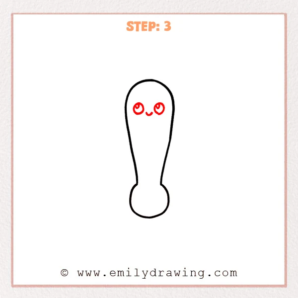 how to draw a thermometer - Step 3