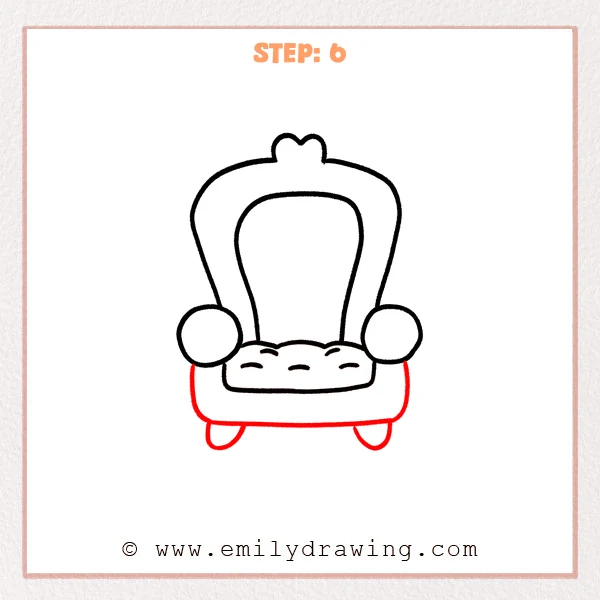 how to draw a throne - Step 6