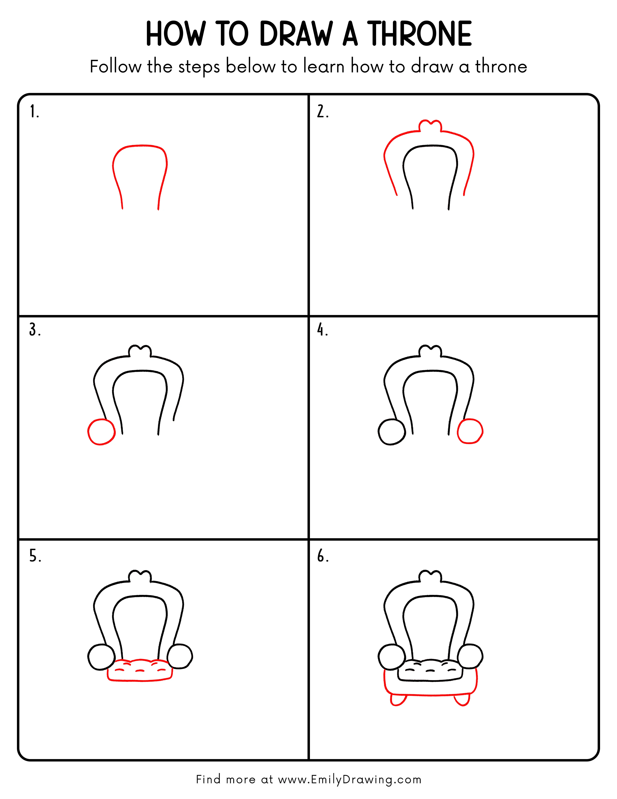 Printable Throne Drawing Guide