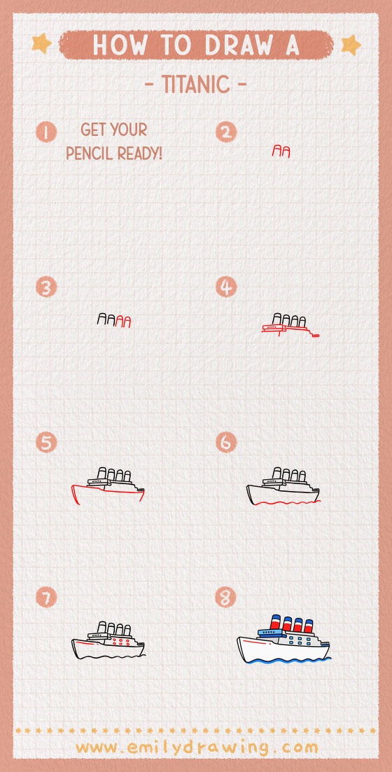 how to draw a titanic pinterest pin