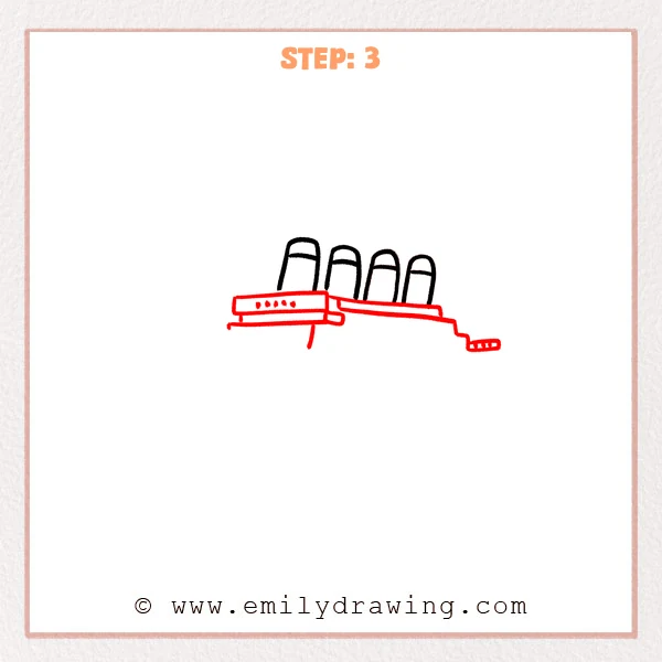 how to draw a titanic - Step 3