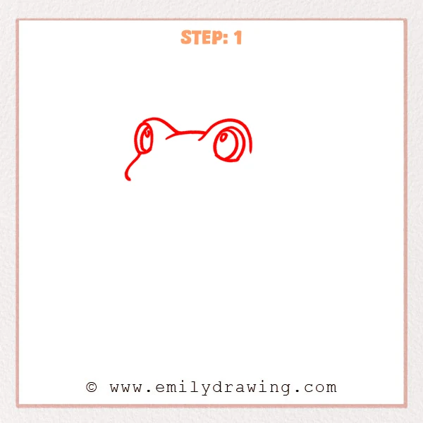 how to draw a toad - Step 1