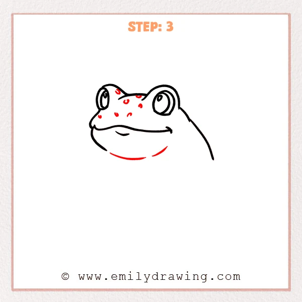 how to draw a toad - Step 3