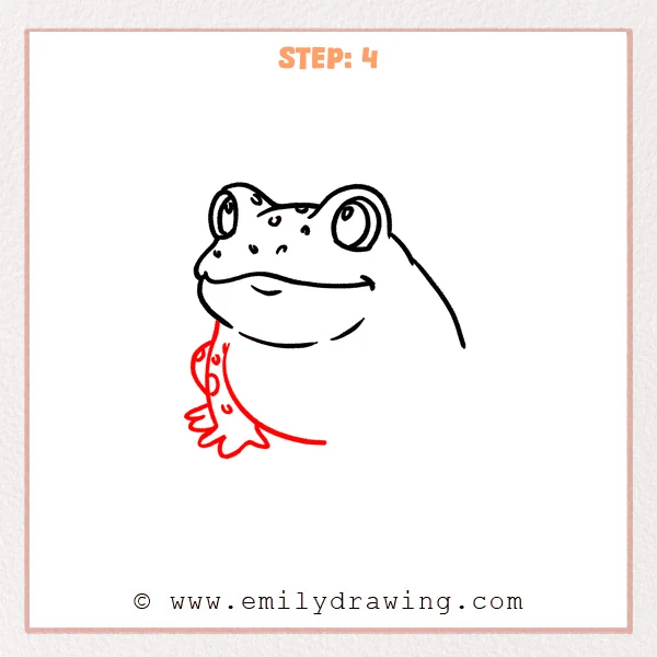how to draw a toad - Step 4