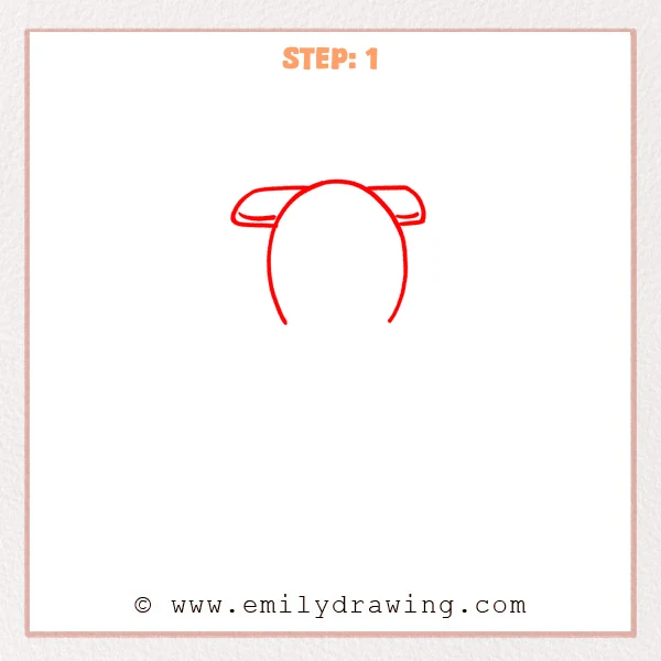 how to draw a toilet - Step 1