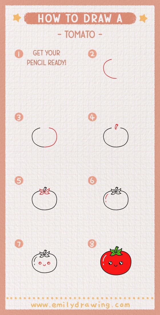 how to draw a tomato pinterest pin