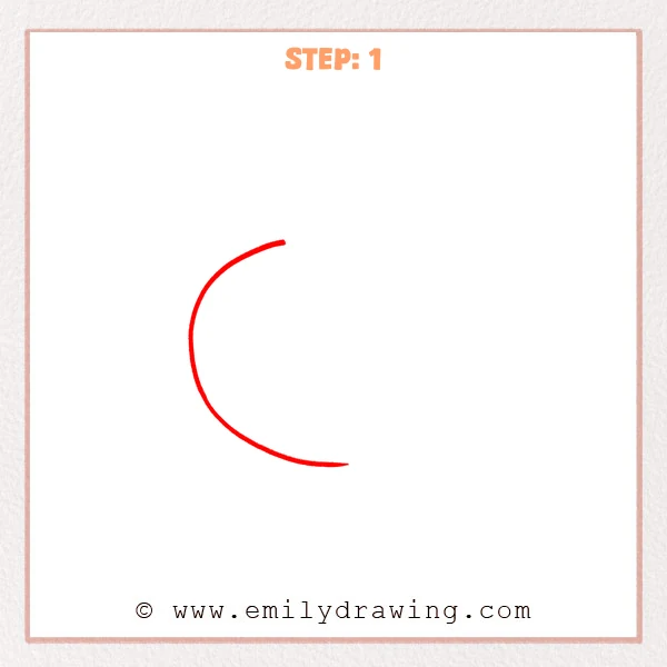 how to draw a tomato - Step 1