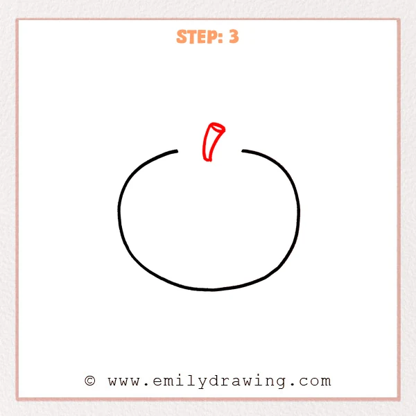 how to draw a tomato - Step 3