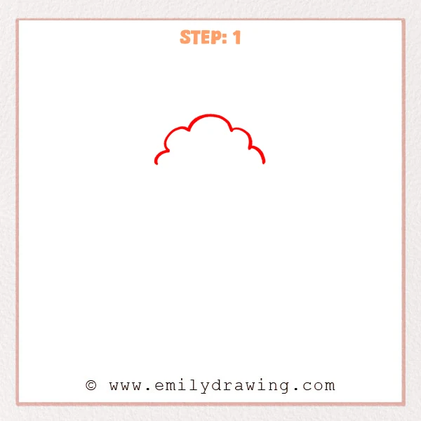 how to draw a tornado - Step 1