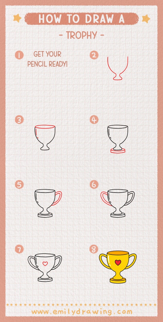 how to draw a trophy pinterest pin