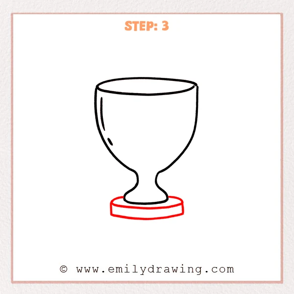 how to draw a trophy - Step 3