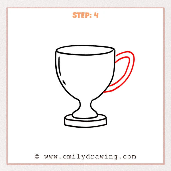 how to draw a trophy - Step 4