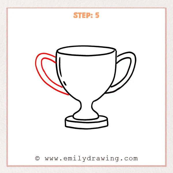 how to draw a trophy - Step 5