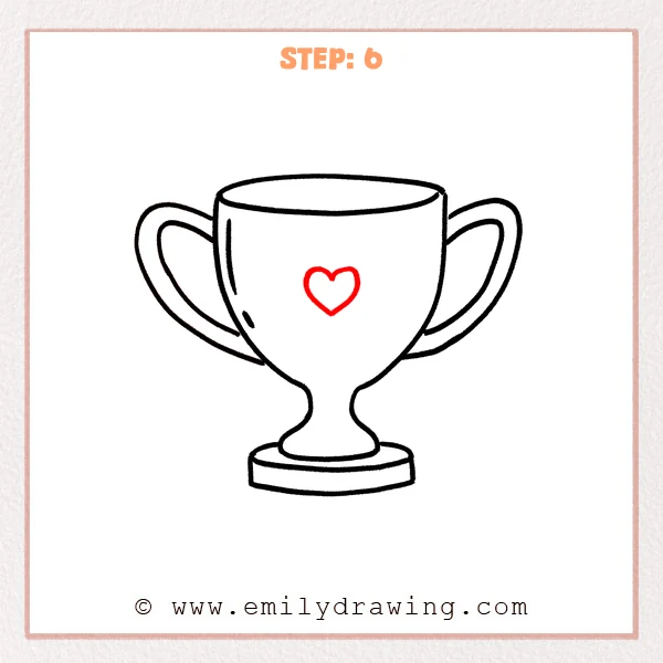 how to draw a trophy - Step 6