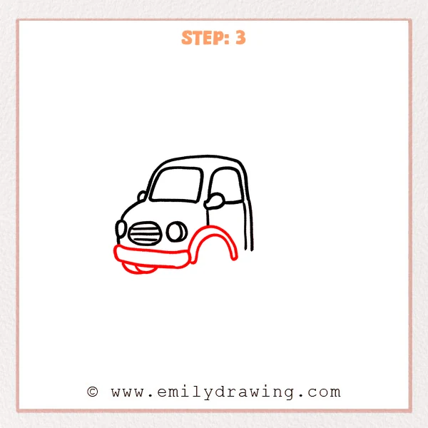 how to draw a truck - Step 3