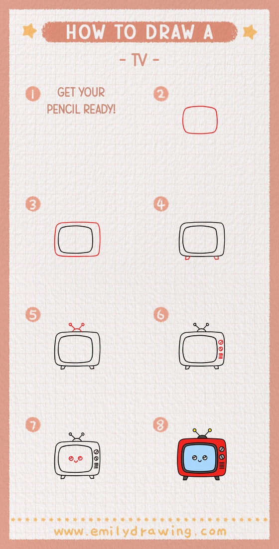 how to draw a tv pinterest pin