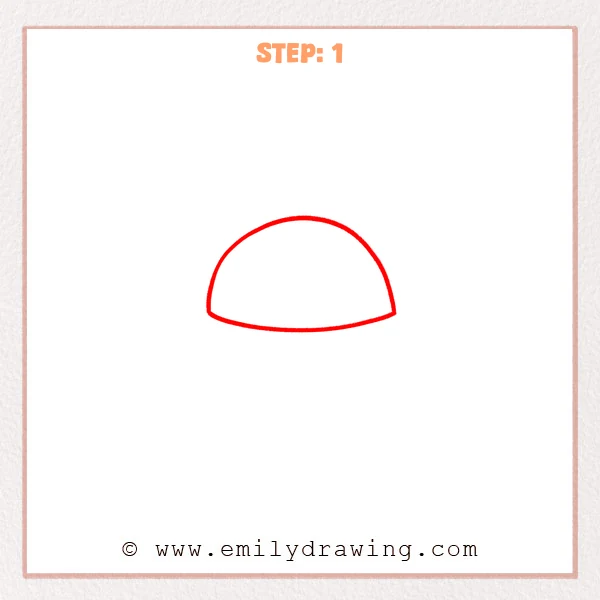 how to draw an ufo - Step 1
