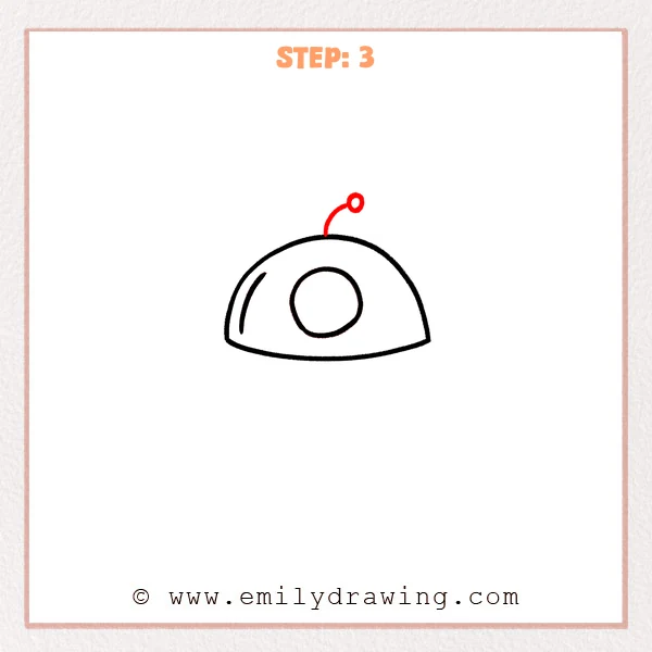 how to draw an ufo - Step 3