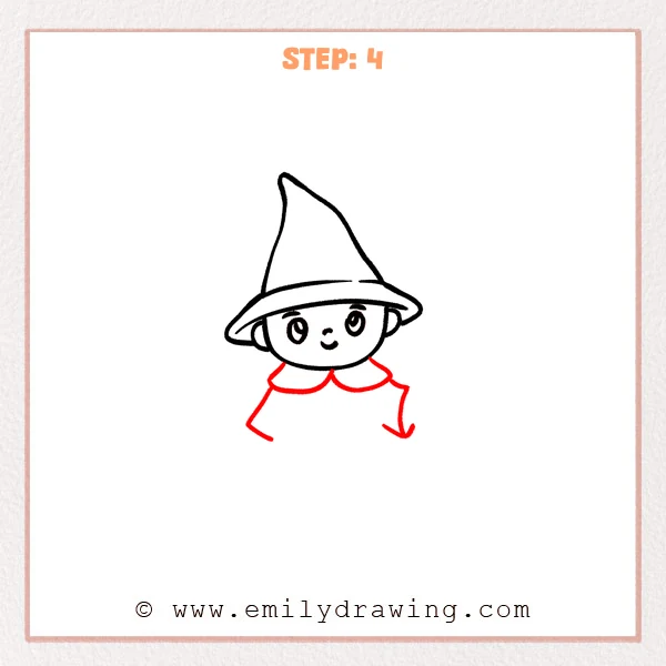 how to draw a wizard - Step 4