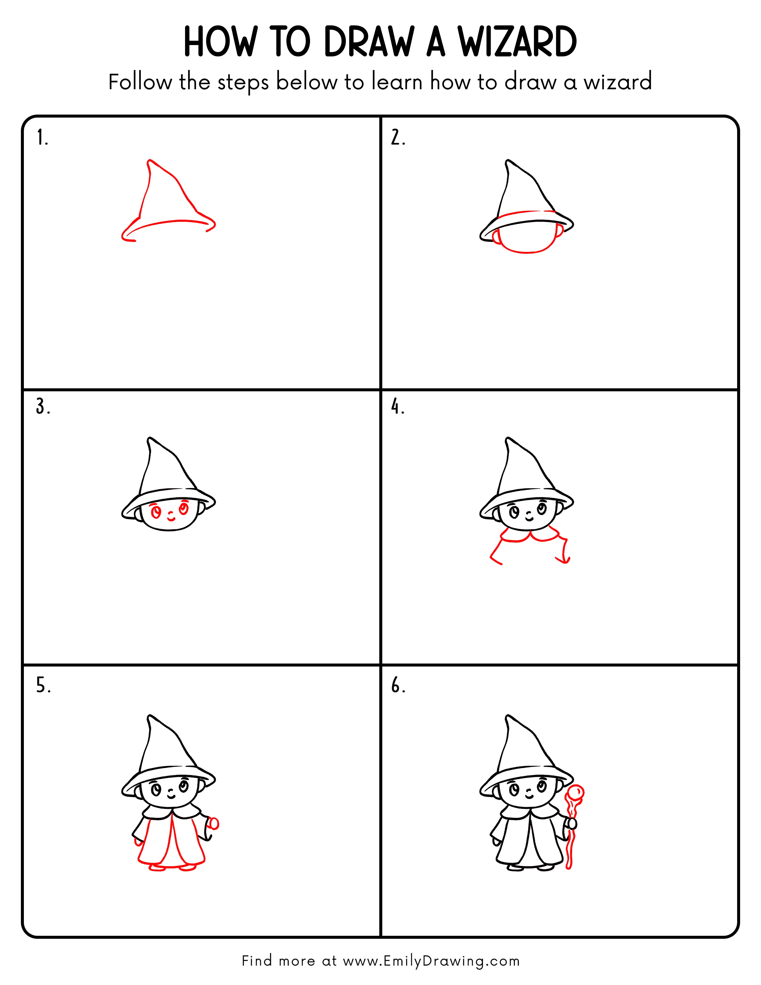 Printable Wizard Drawing Guide