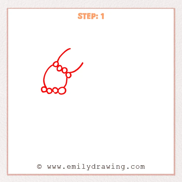 how to draw a wreath - Step 1