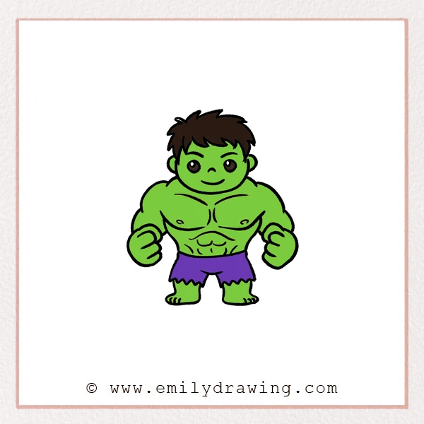 Preview of Hulk drawing
