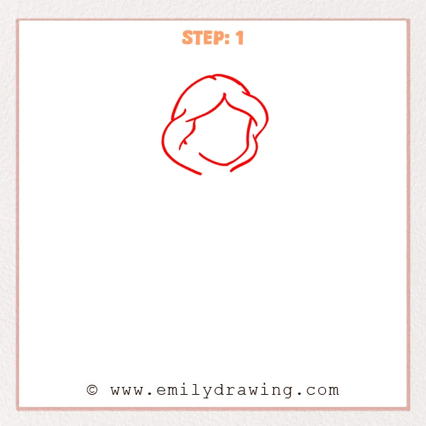 how to draw a jasmine - Step 1
