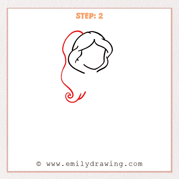 how to draw a jasmine - Step 2