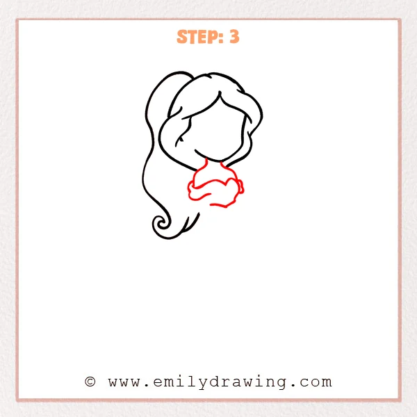 how to draw a jasmine - Step 3