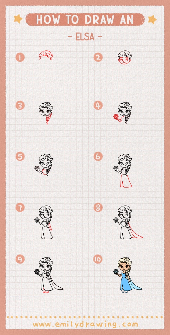 how to draw an elsa pinterest pin