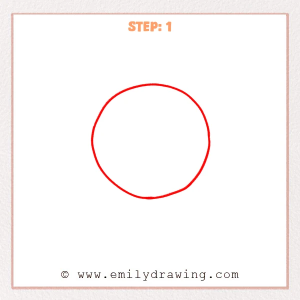 how to draw a kirby - Step 1