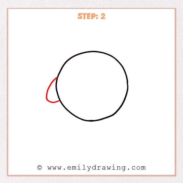 how to draw a kirby - Step 2