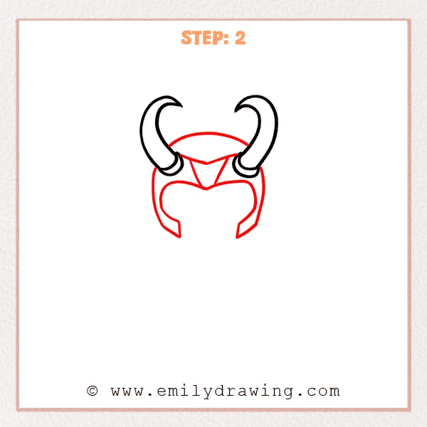how to draw a loki - Step 2