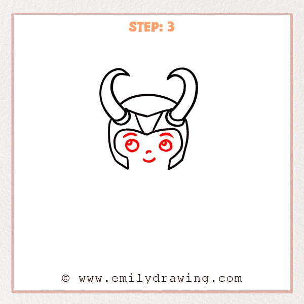 how to draw a loki - Step 3