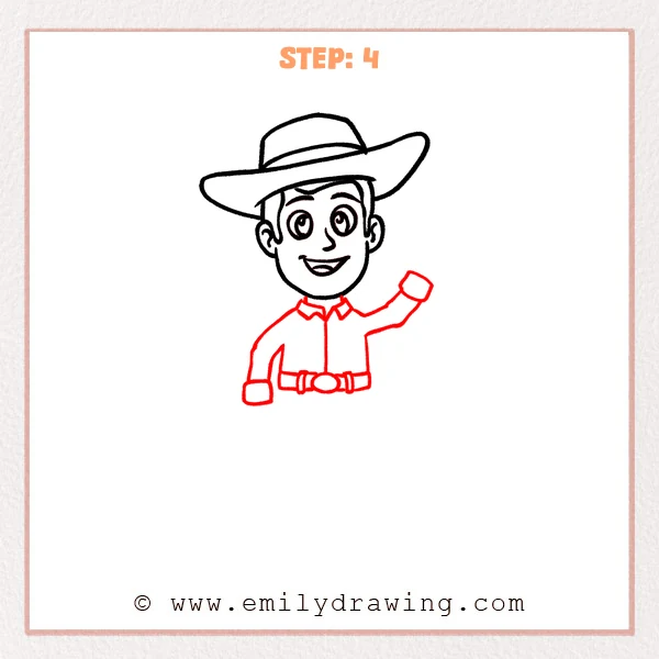 how to draw a woody - Step 4