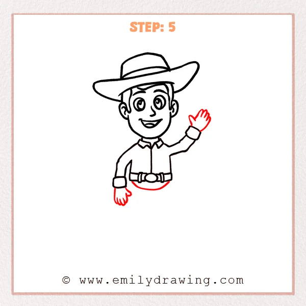 how to draw a woody - Step 5