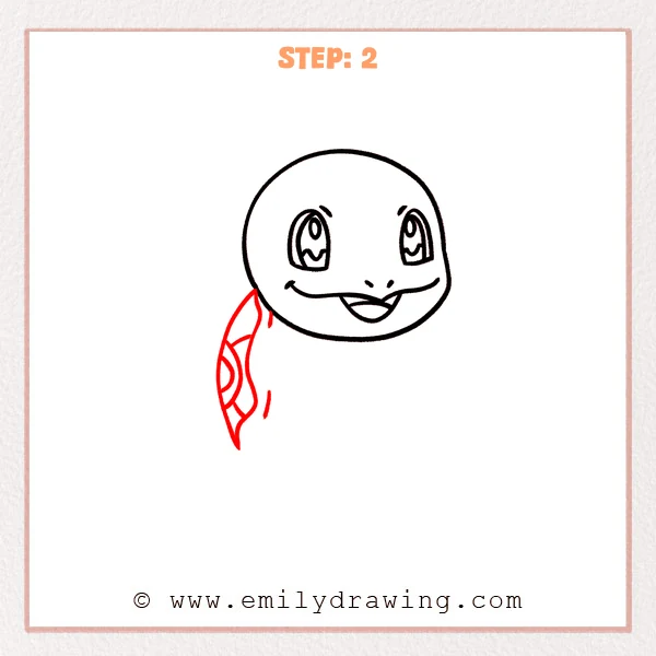 how to draw a squirtle - Step 2