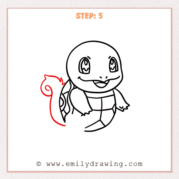 how to draw a squirtle - Step 5