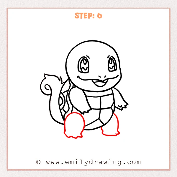 how to draw a squirtle - Step 6